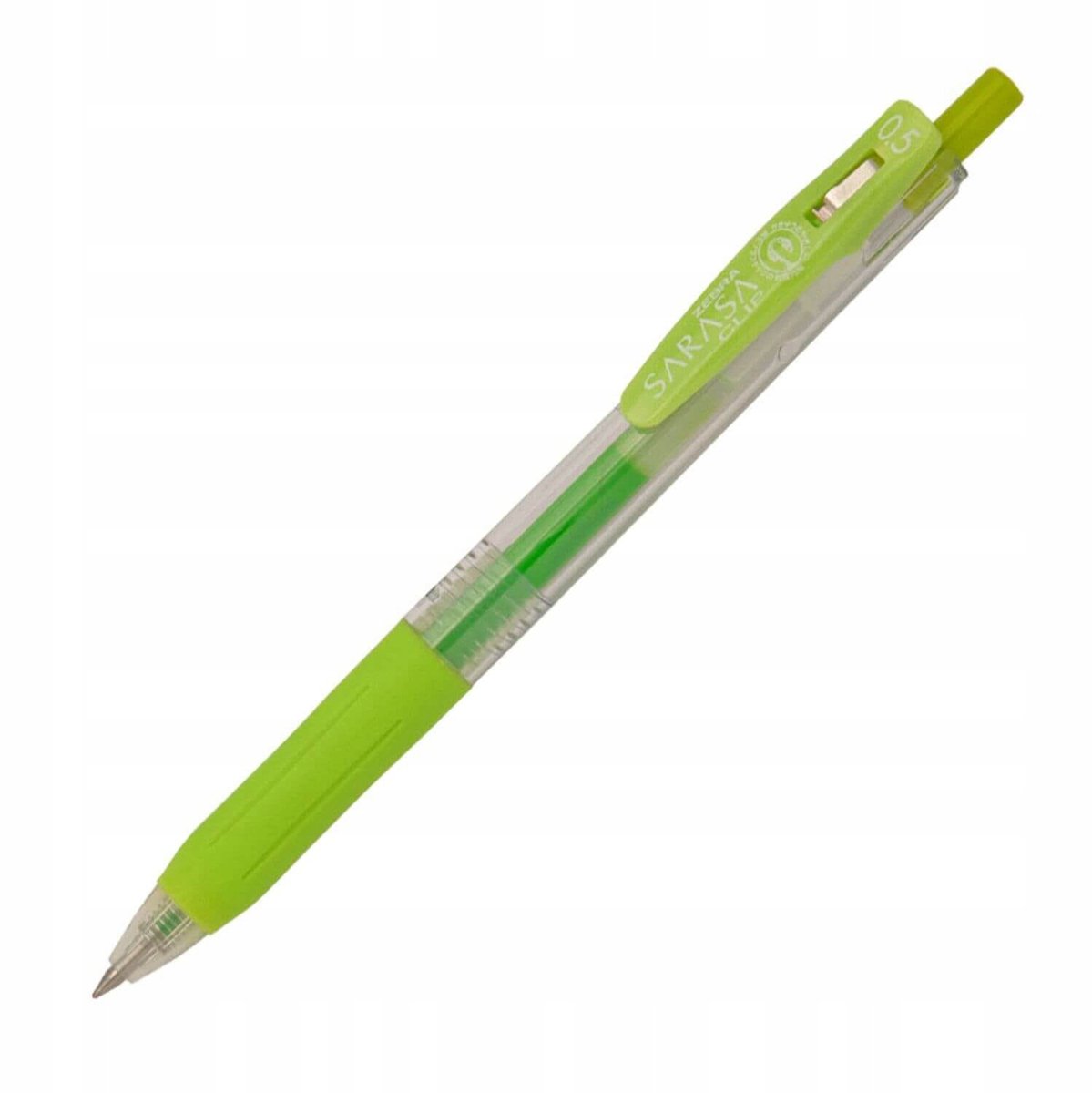 Zebra Sarasa Clip Gelpen 0.5 Lichtgroen - Vloeiend en Sneldrogend