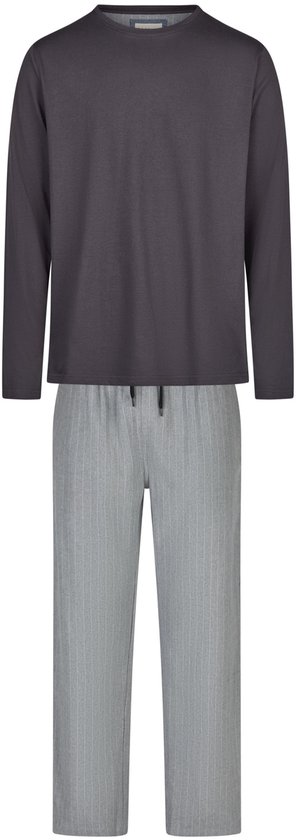 Phil & Co Set Pyjama Long Homme Avec Pantalon De Pyjama En Flanelle Grijs - Taille L
