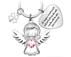 Geluksbrenger autosleutelhanger - Motiverend cadeau voor bestuurders, collega's en vrienden - Bemoedigende gift (roos, dat je geweldig bent)