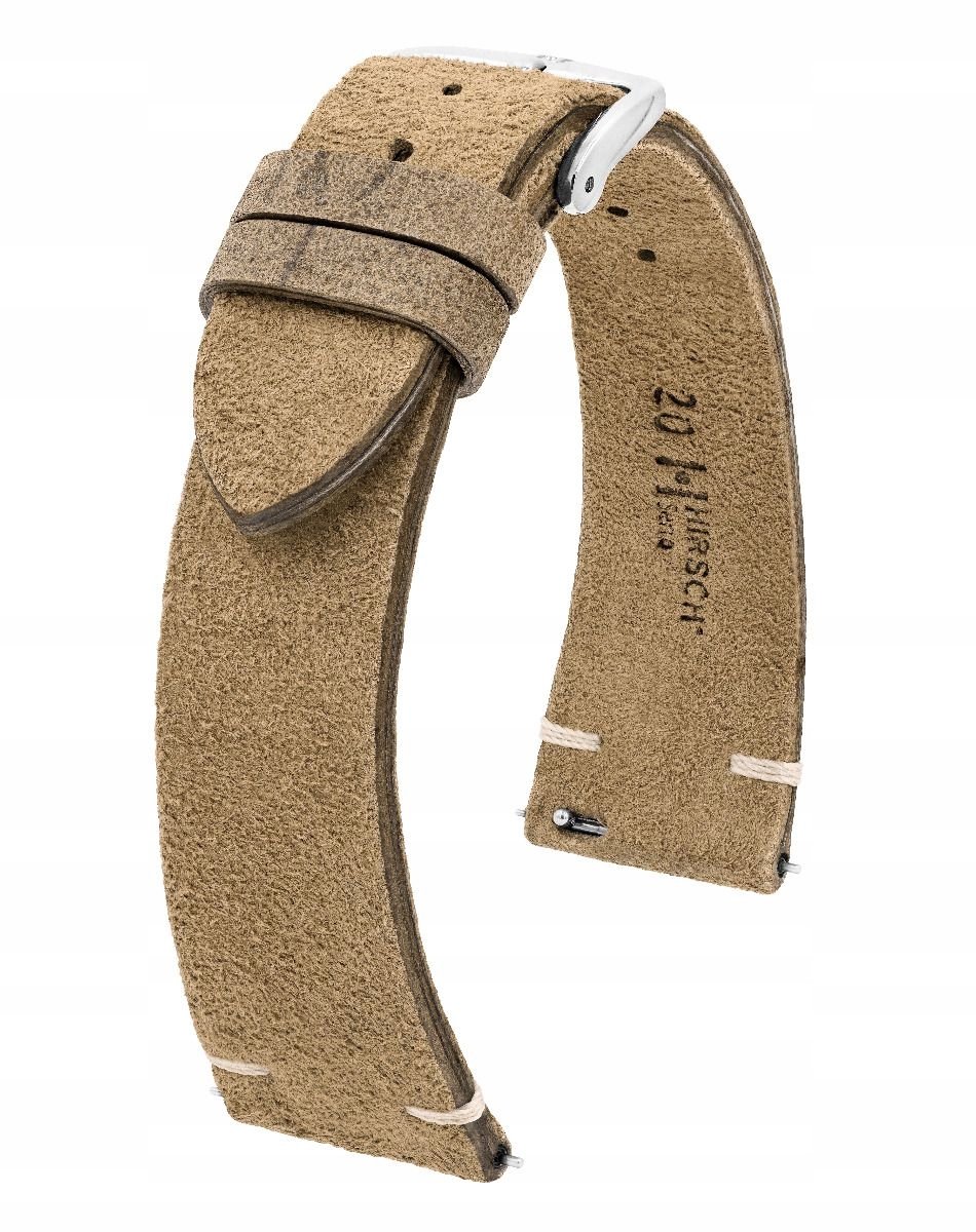 Hirsch Serro Horlogeband Natuurlijk Bruin 22 mm - Kudu Antilope Leer