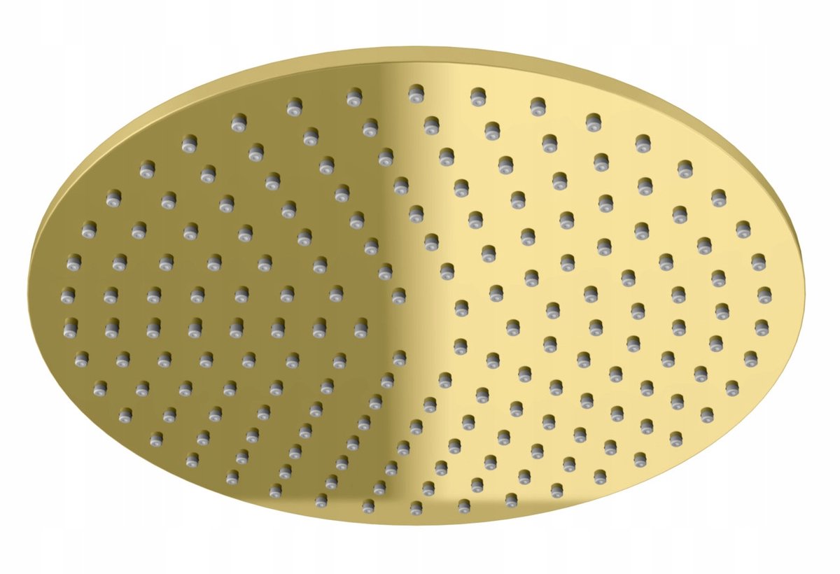 Kohlman Axel Ronde Douchekop 30cm Goud Messing