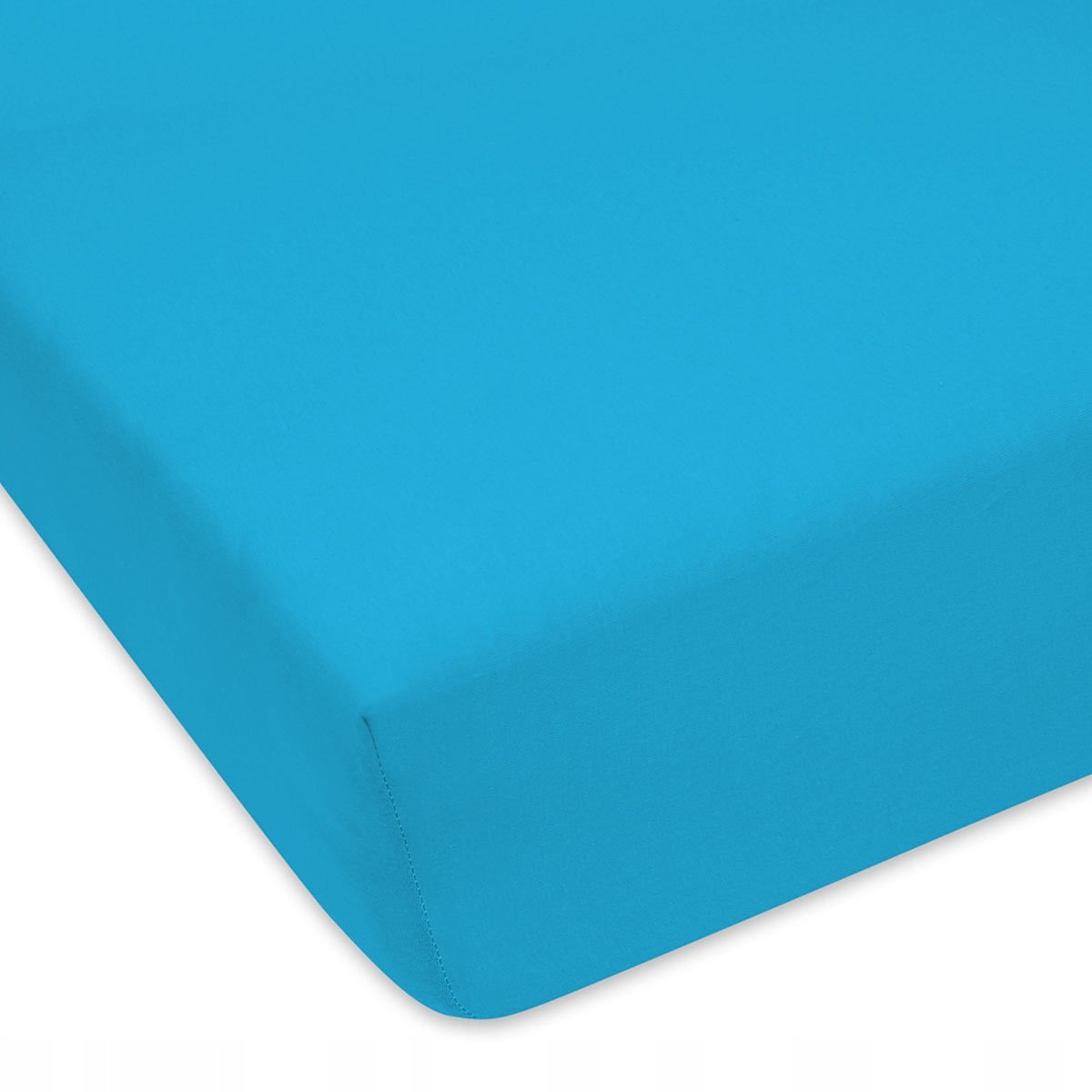 Jersey Hoeslake met Elastiek 160x200 cm Turkoois