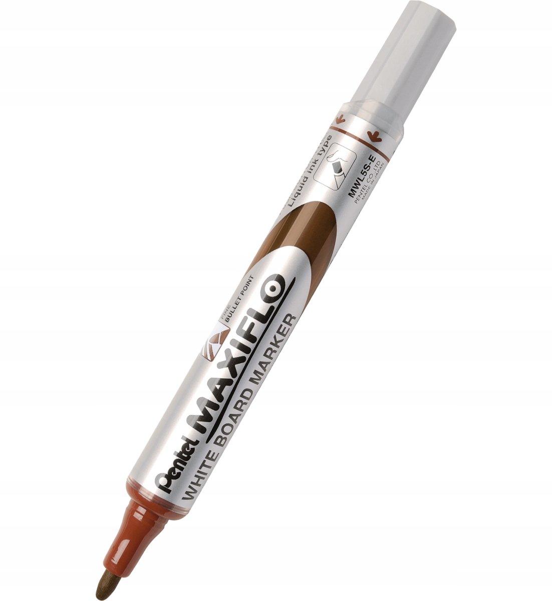 Pentel Maxiflo S Whiteboard Marker Bruin - 1200m Schrijflijn