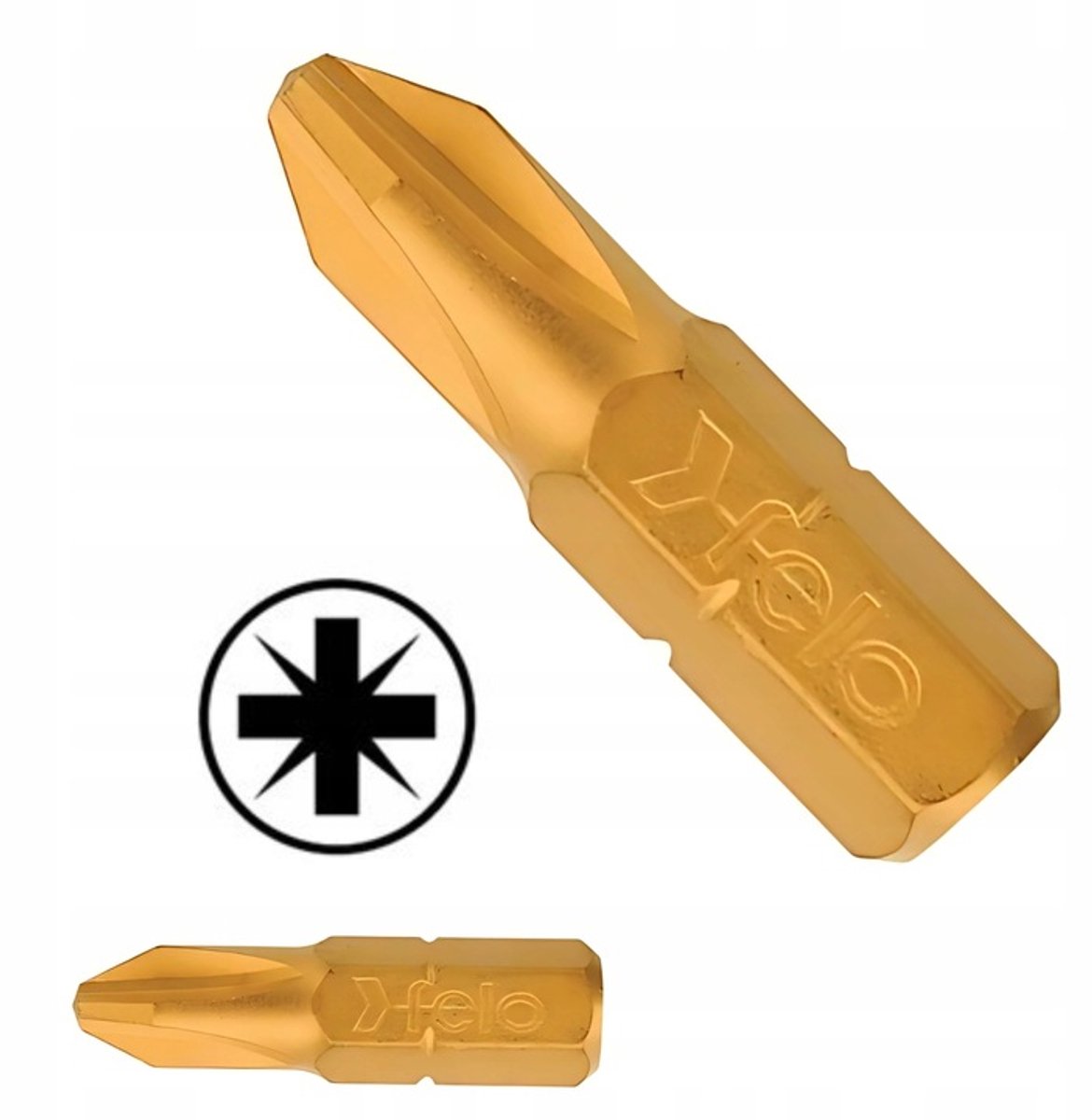 Felo Pozidriv Bit PZ3 25mm TIN - Hoge Kwaliteit Duits Gereedschap