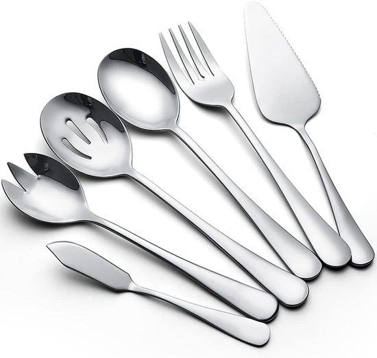 Fijne lepel, 6-delige set, van SAN kunststof, in wit