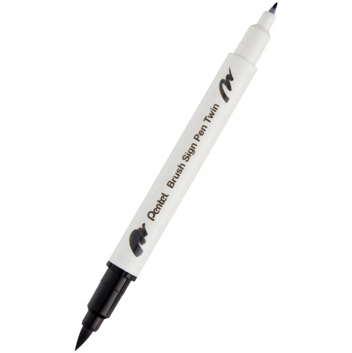 Pentel Brush Sign Pen Twin Kalligrafie Marker - Zwart