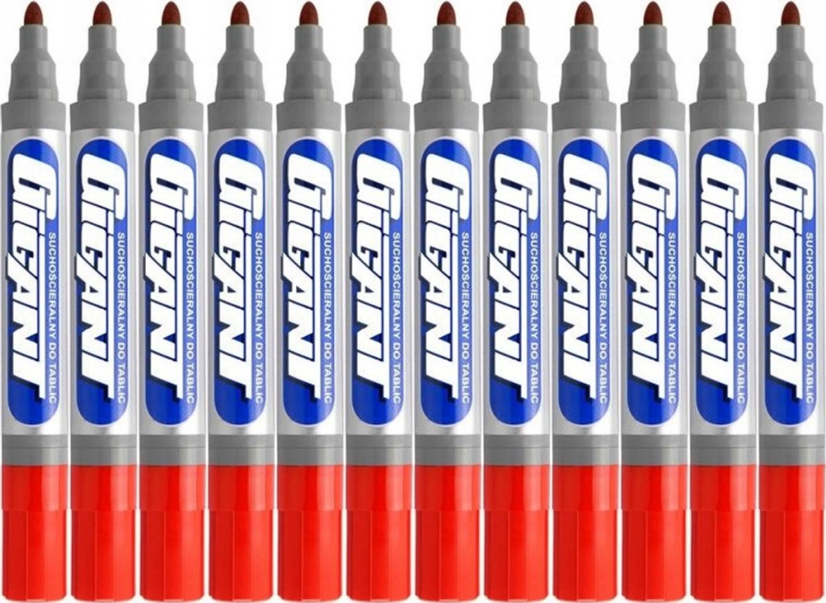 2x Kamet Rode Whiteboard Markers, Vegen Uitwisbaar, 3mm