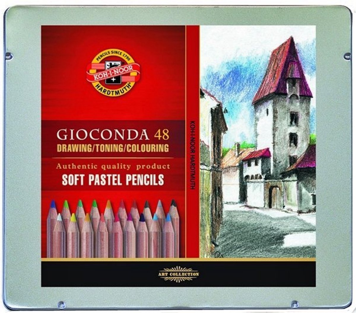 Koh-I-Noor Gioconda Pastels 48 Kleuren - Droge Pastels in Hout