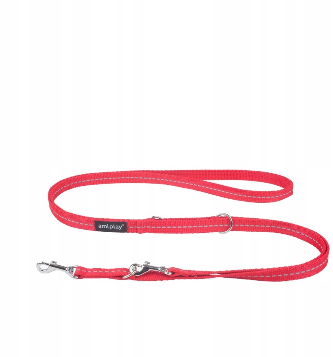 Amiplay Reflective Hondenlijn Rood Verstelbaar 6-in-1 Sterk 200x1cm