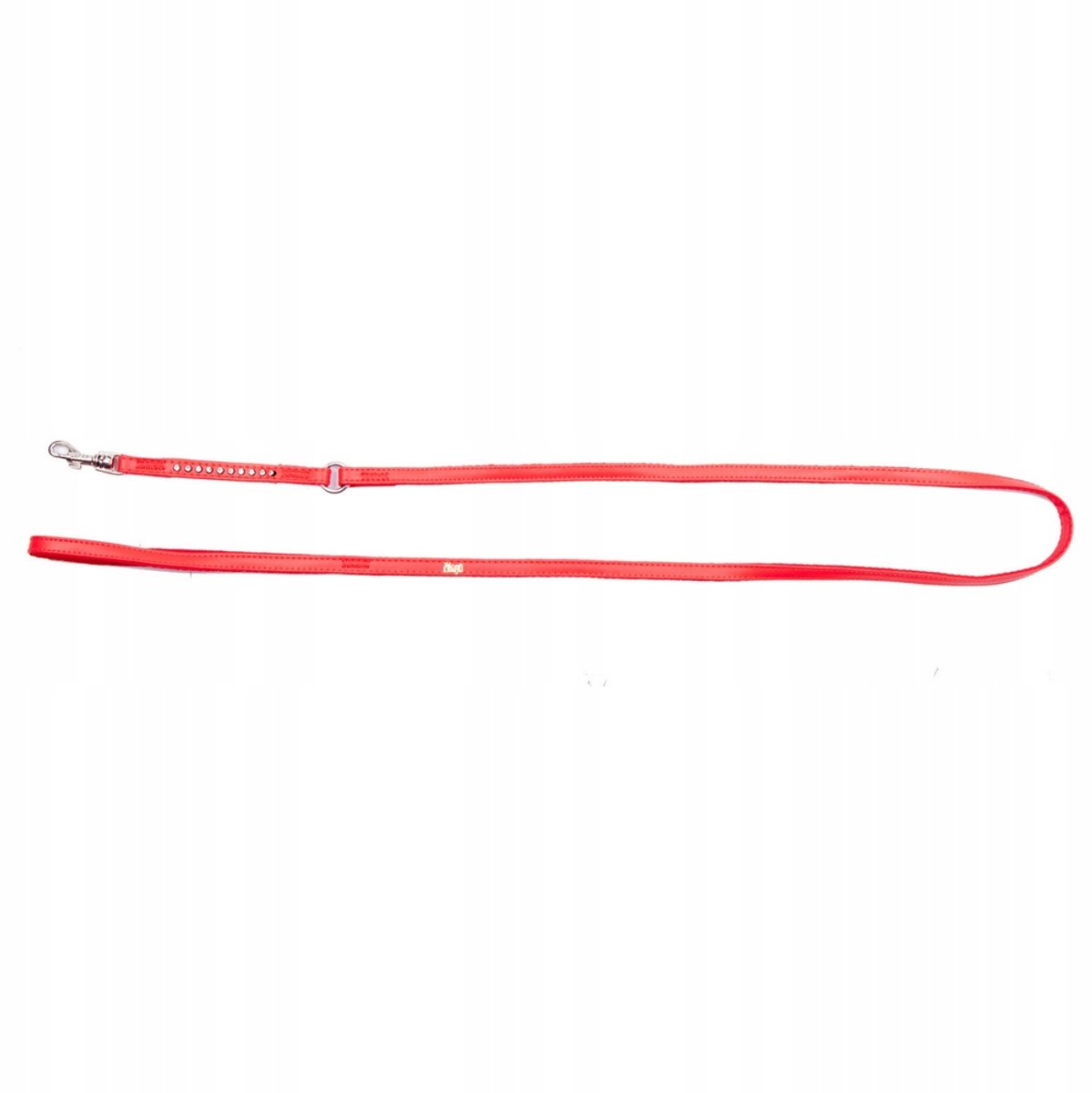 Dingo Glamour Hondenriem Leerlook Rood 1.0x120cm
