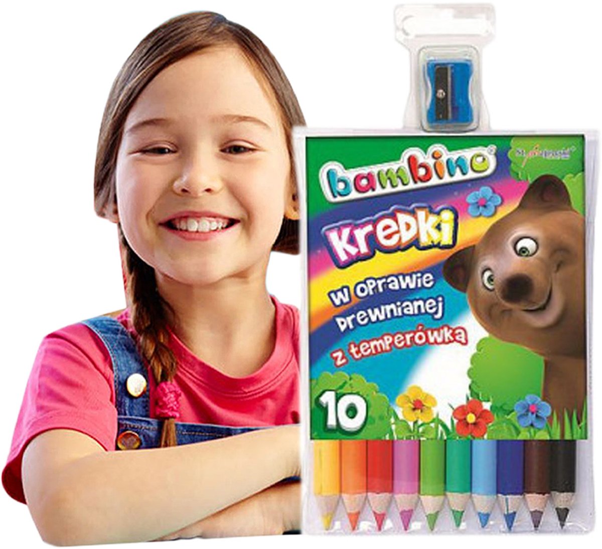Bambino Kleurpotloden Set 10 stuks met Puntenslijper