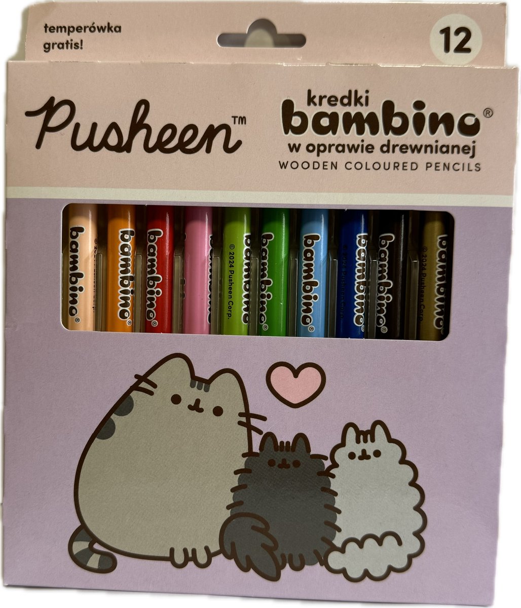 Bambino Dikke Kleurpotloden Pusheen 12 Stuks