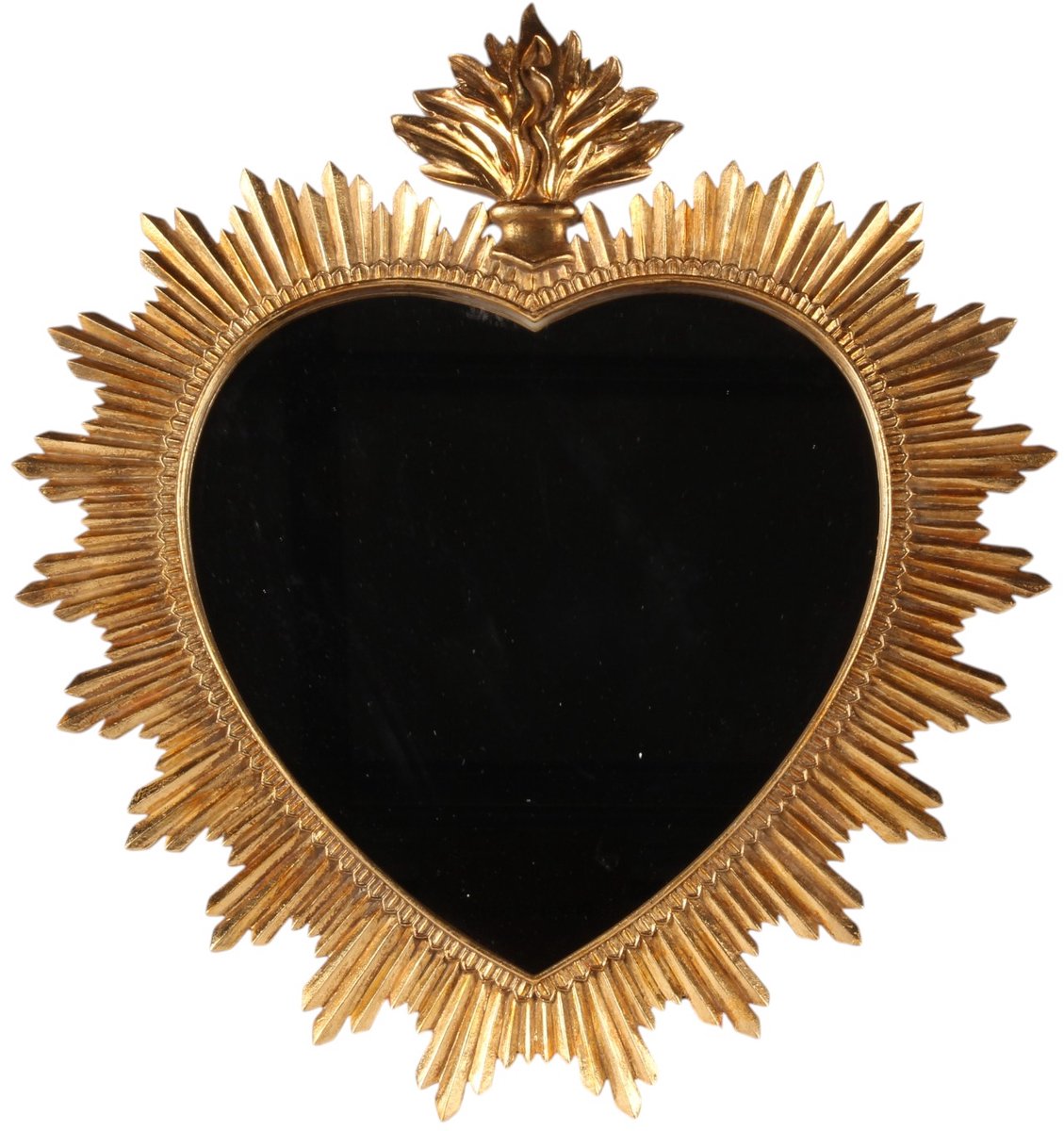 Baroque - Spiegel - Wandspiegel Hart 39 cm - Goud - Resin - 39x53.5x2 - Polyresin