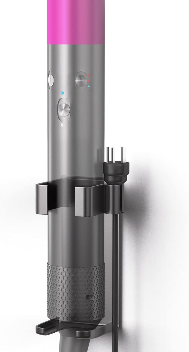 De beugel is geschikt voor de Dyson Airwrap muurbeugel zonder te boren