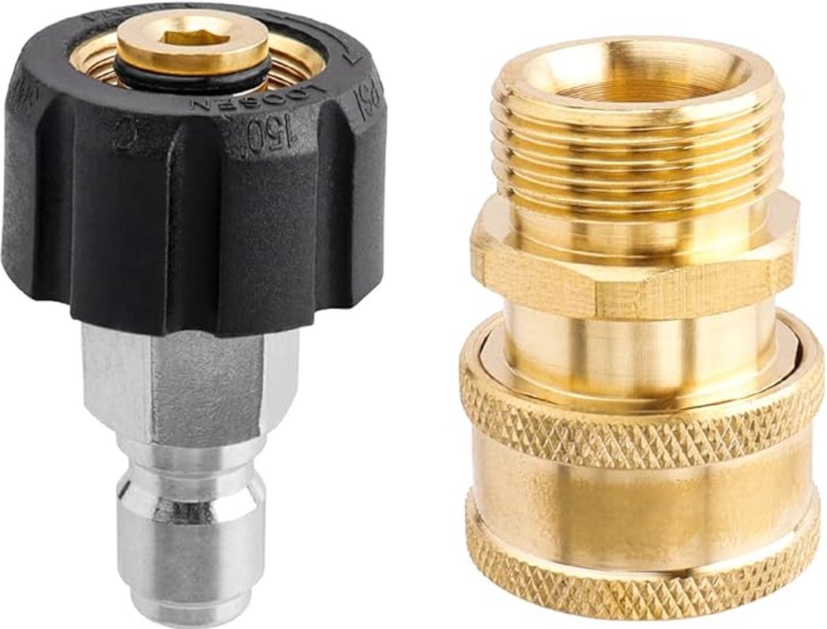 Adapterset voor gasdrukreinigerslang, hogedrukreinigerkoppeling, metrische draad M2214mm