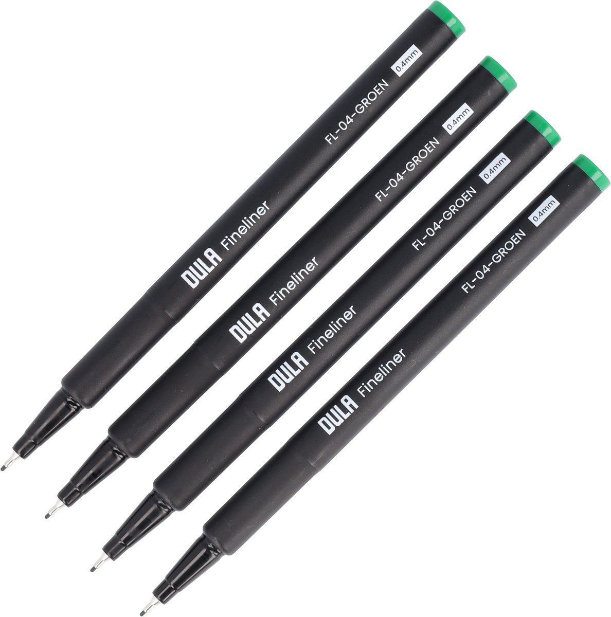 Fineliners groen 0.4mm - Fineliner set - Groene pen - Tekenen & kleuren - 4 stuks groene fineliners - DULA — afbeelding 5