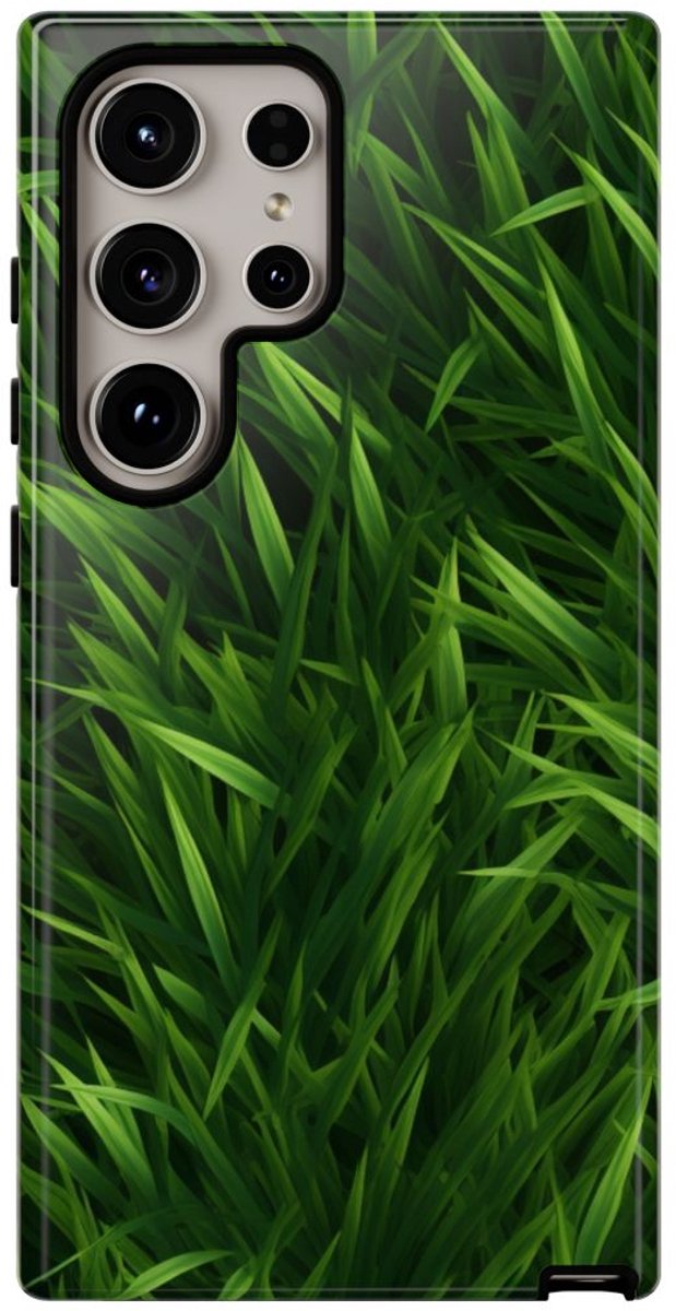 Weelderig Groen Grasstructuur – Telefoonhoesje Geschikt voor Samsung Galaxy S24 Ultra