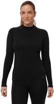 DANISH ENDURANCE Merino Wol Thermoshirt Vrouwen - voor Extreme Kou - Zwart - Maat M