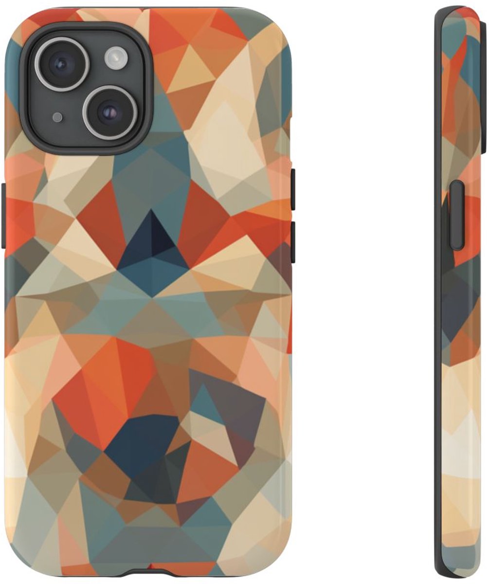Geometrisch Abstract Patroon – Telefoonhoesje Geschikt voor iPhone 15