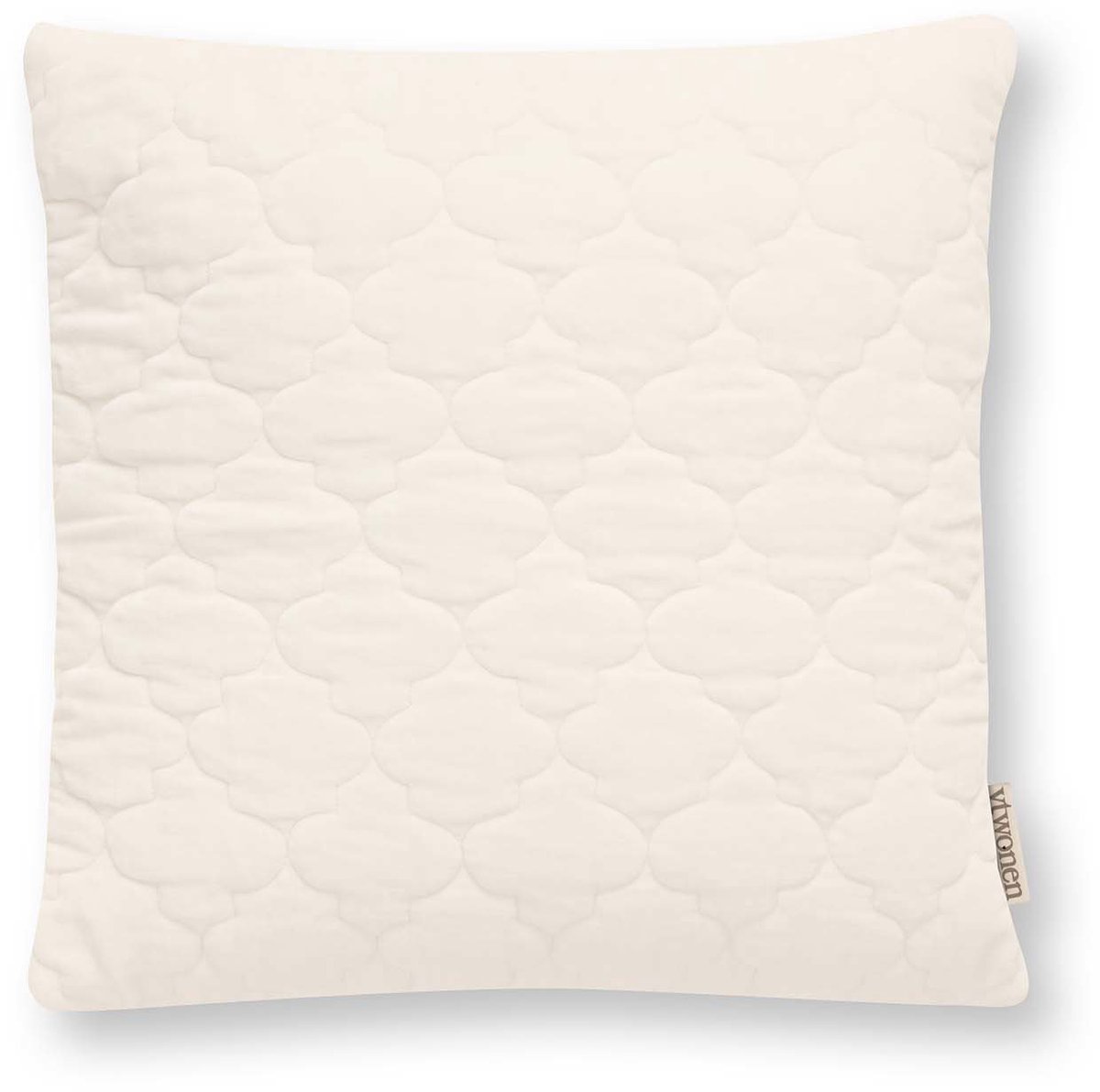 Sierkussen Quilted - Kussen voor de Woonkamer - Wit - 45x45cm