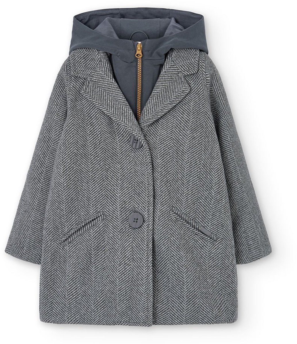 Boboli Cloth Parka 5 Years Meisje Antraciet