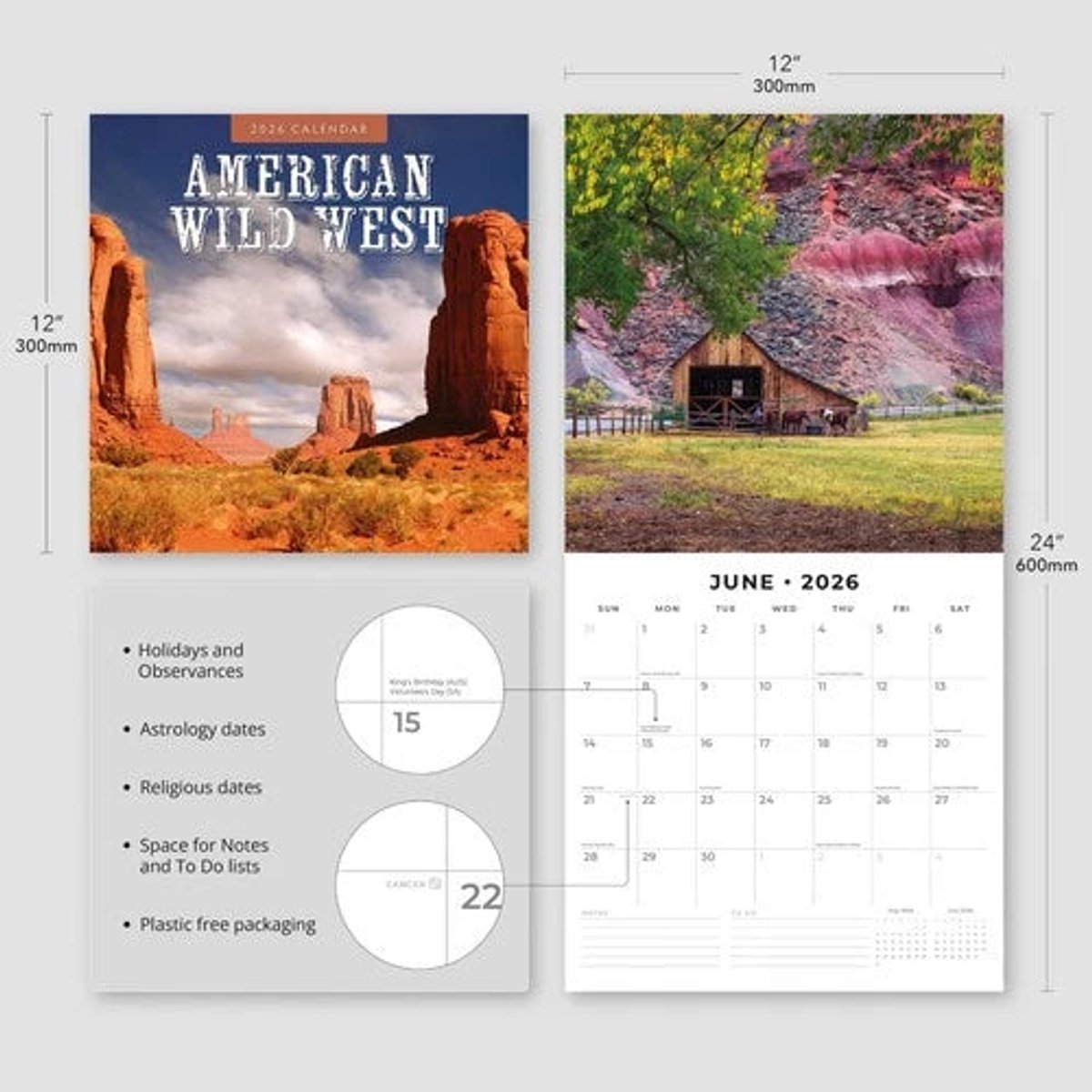 American Wildwest Kalender 2026