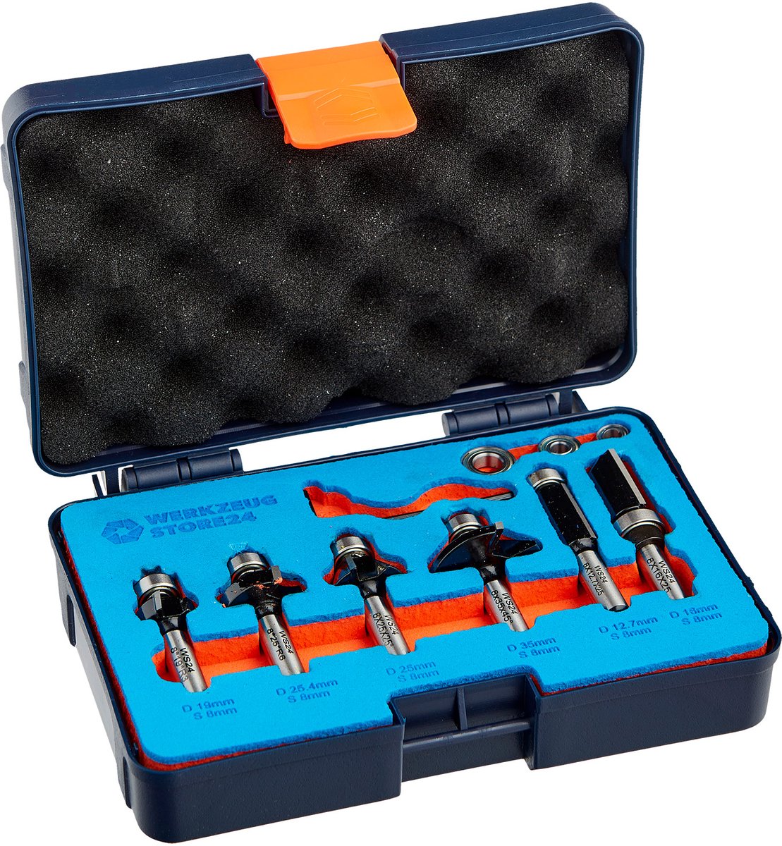 WS24 Frezenset 8 mm schacht 6 stuks - WS24-100062