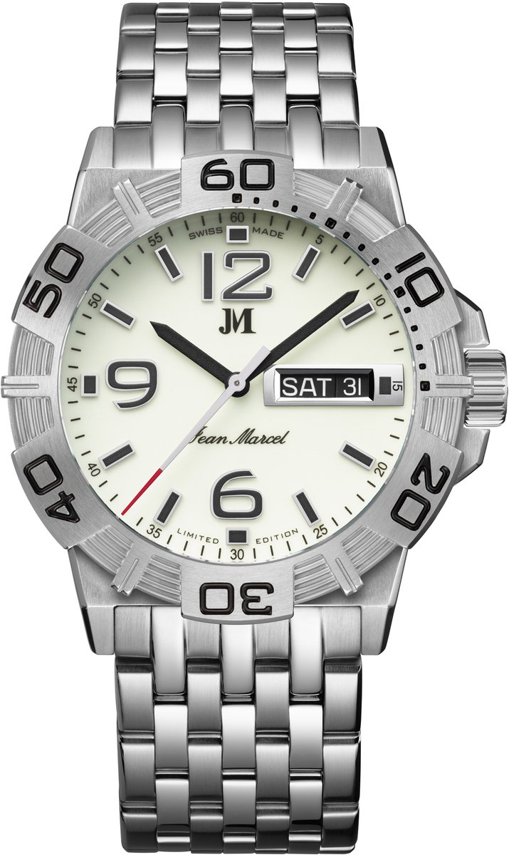 Jean Marcel Herren Armbanduhr Edelstahl Satiniert 22cm