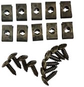 Vordpe Kit De 60 écrous Rapides Et Clips En U - En Acier Au Carbone Pour Réparation Auto (pare-chocs, Garde-boue, Portières)
