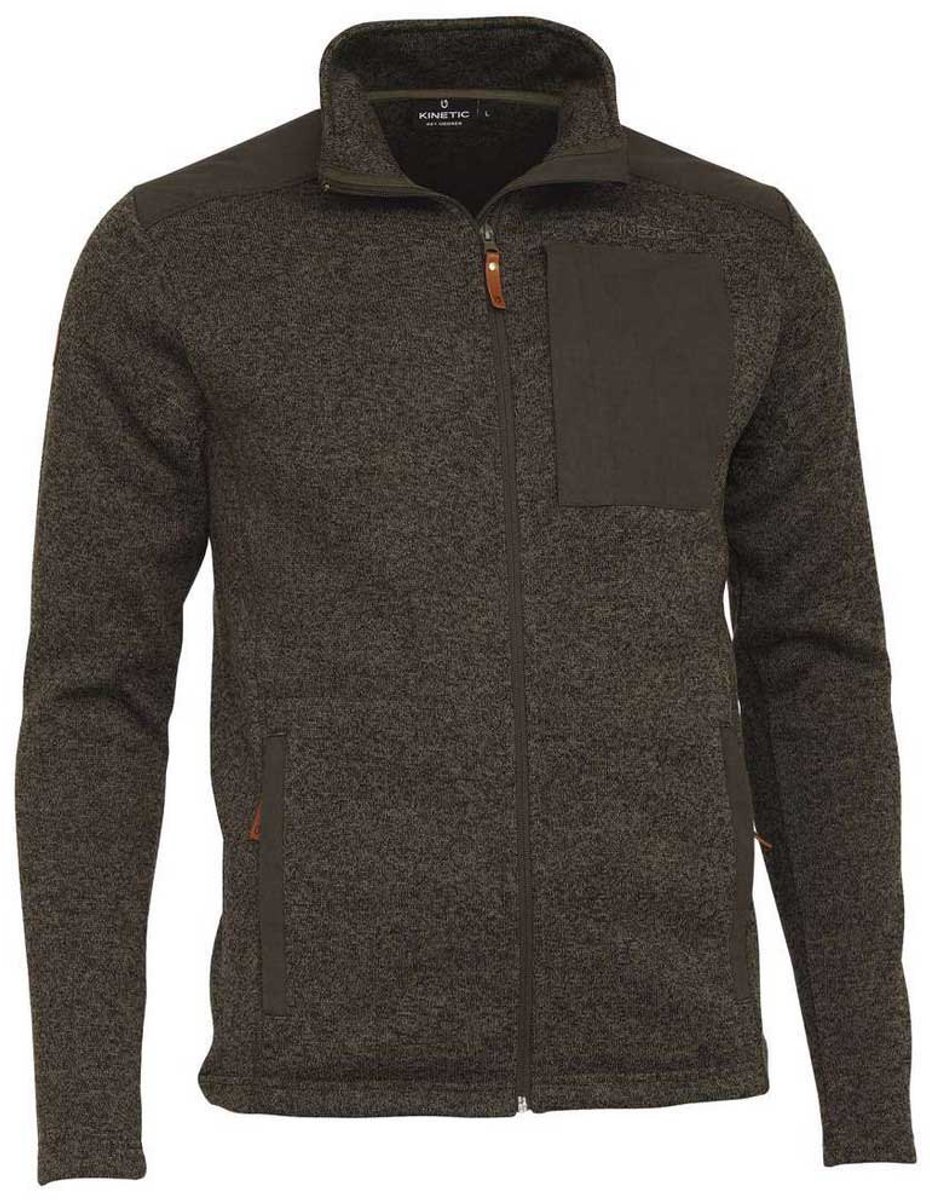 Kinetic Upland Knit Fleece Met Volledige Rits Man Olijf