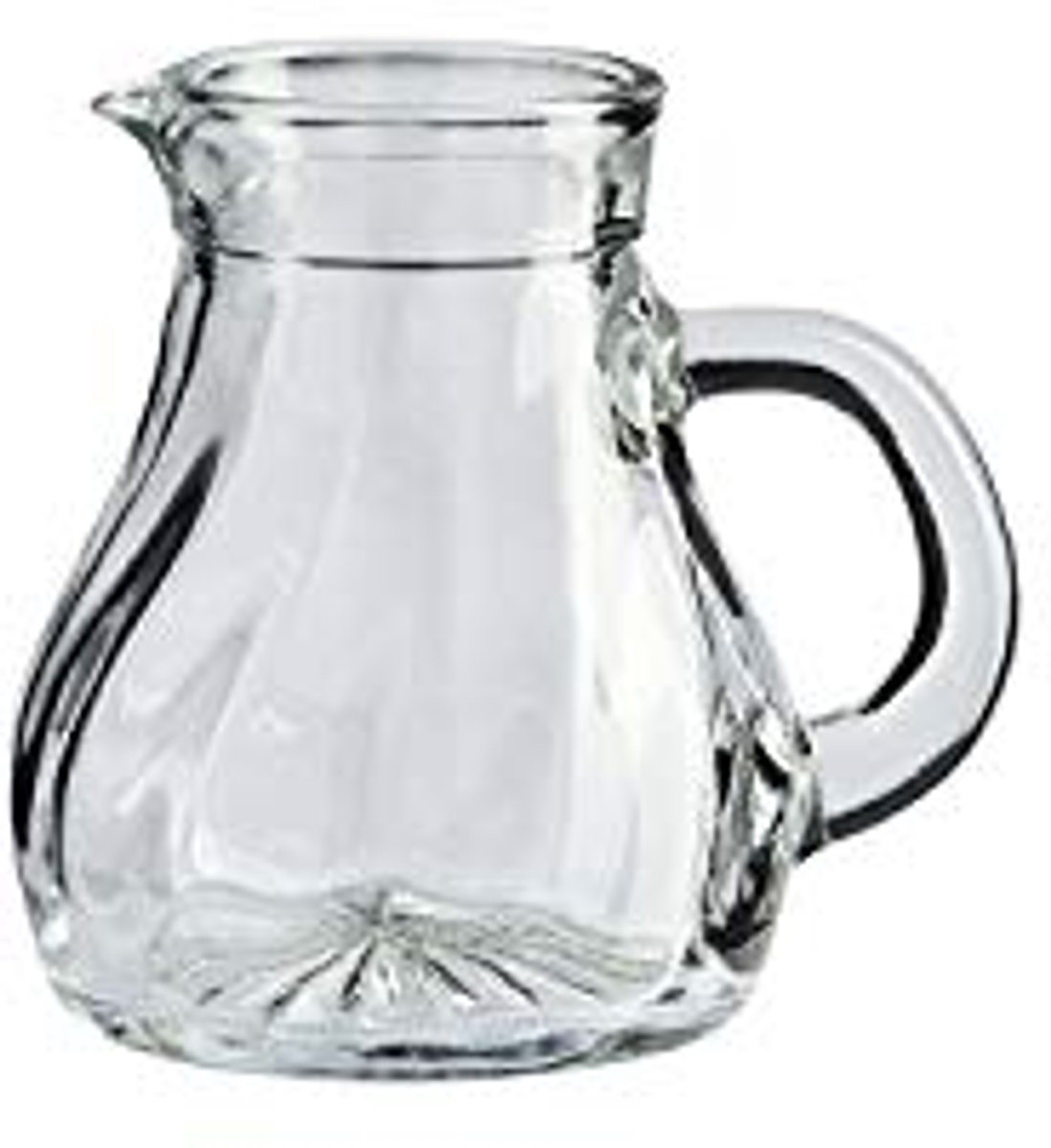 Set van 6 glazen waterkannen, 0,125 liter, ideaal voor water, limonade en sap