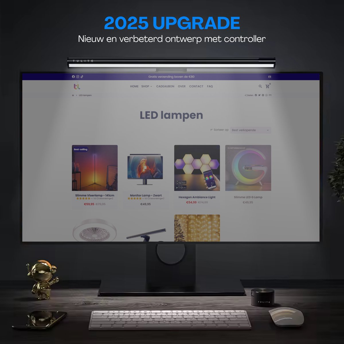 TULITE Monitor lamp - LED Klemlamp USB dimbaar 42cm thumbnail 6