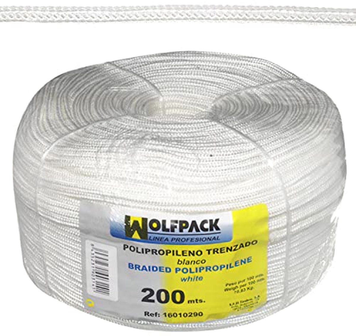 Gevlochten Polypropyleen Touw 200 m - Wit