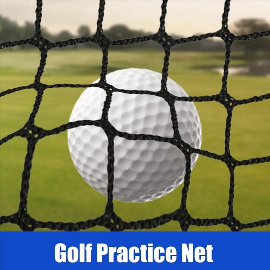 Golf net - ball safety net - football safety net - beschermnet - 4 x 5 m - doelnet - balbeschermer - 10 x 10 cm gaas - voor golf - baseball - hockey - voetbal - rugby - sportisolatie - balkon net van Merkloos — afbeelding 3