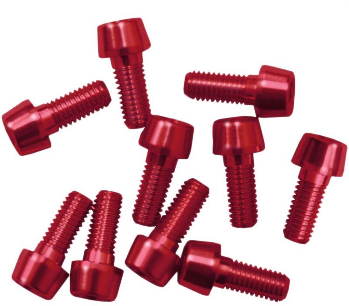 Msc Alu7075t6 Anodised Bout 10 Eenheden Rood M5 x 10 mm