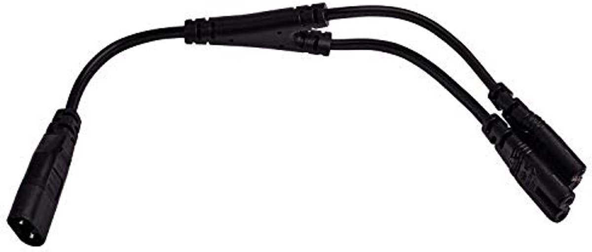 Splitter-netkabel IEC320 C8 naar 2X C7 Y - 30 cm, zwart