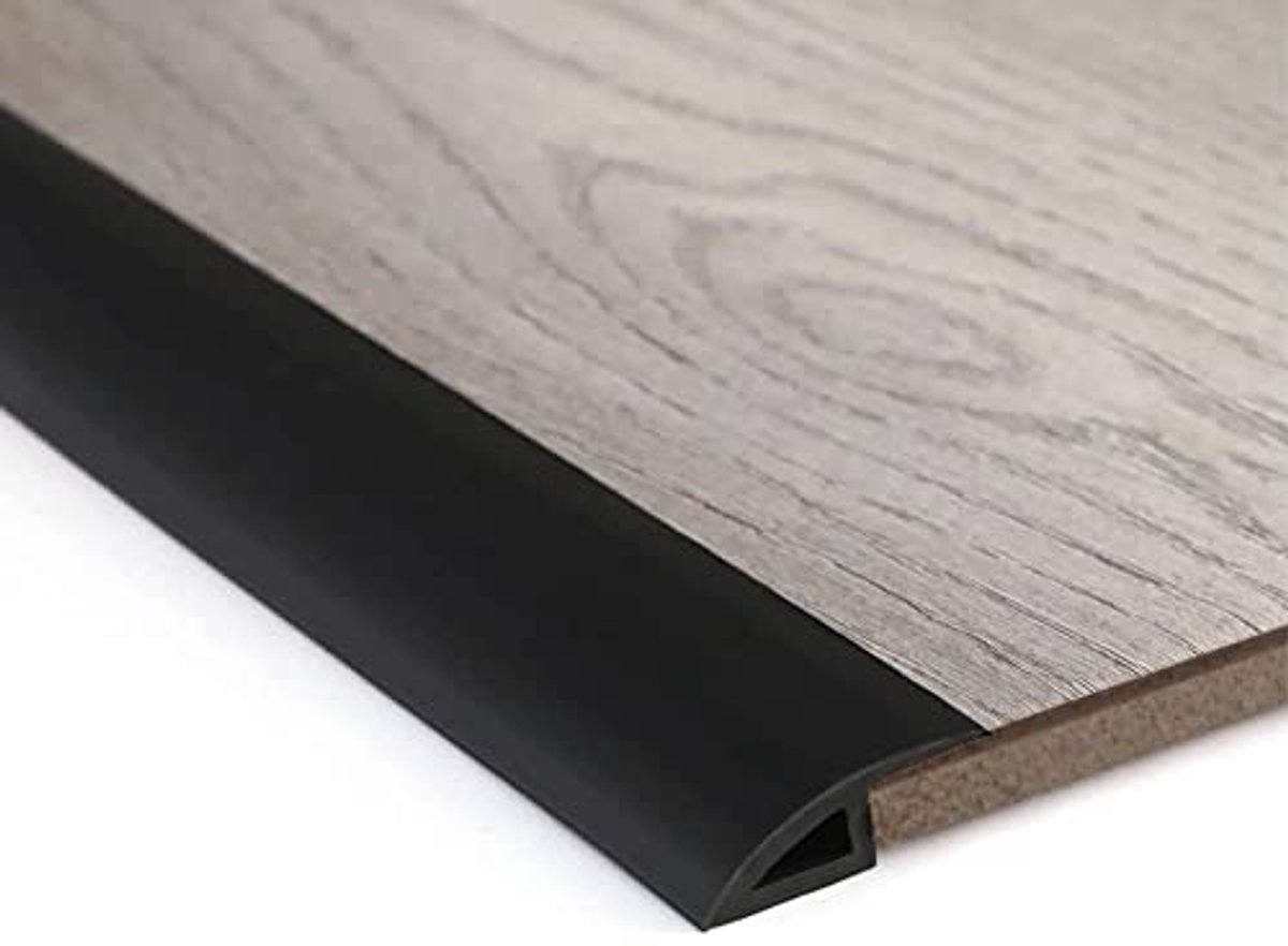 Overgangsprofiel voor vloeren - drempelband zelfklevend - PVC-rubber - laminaatvloer rand