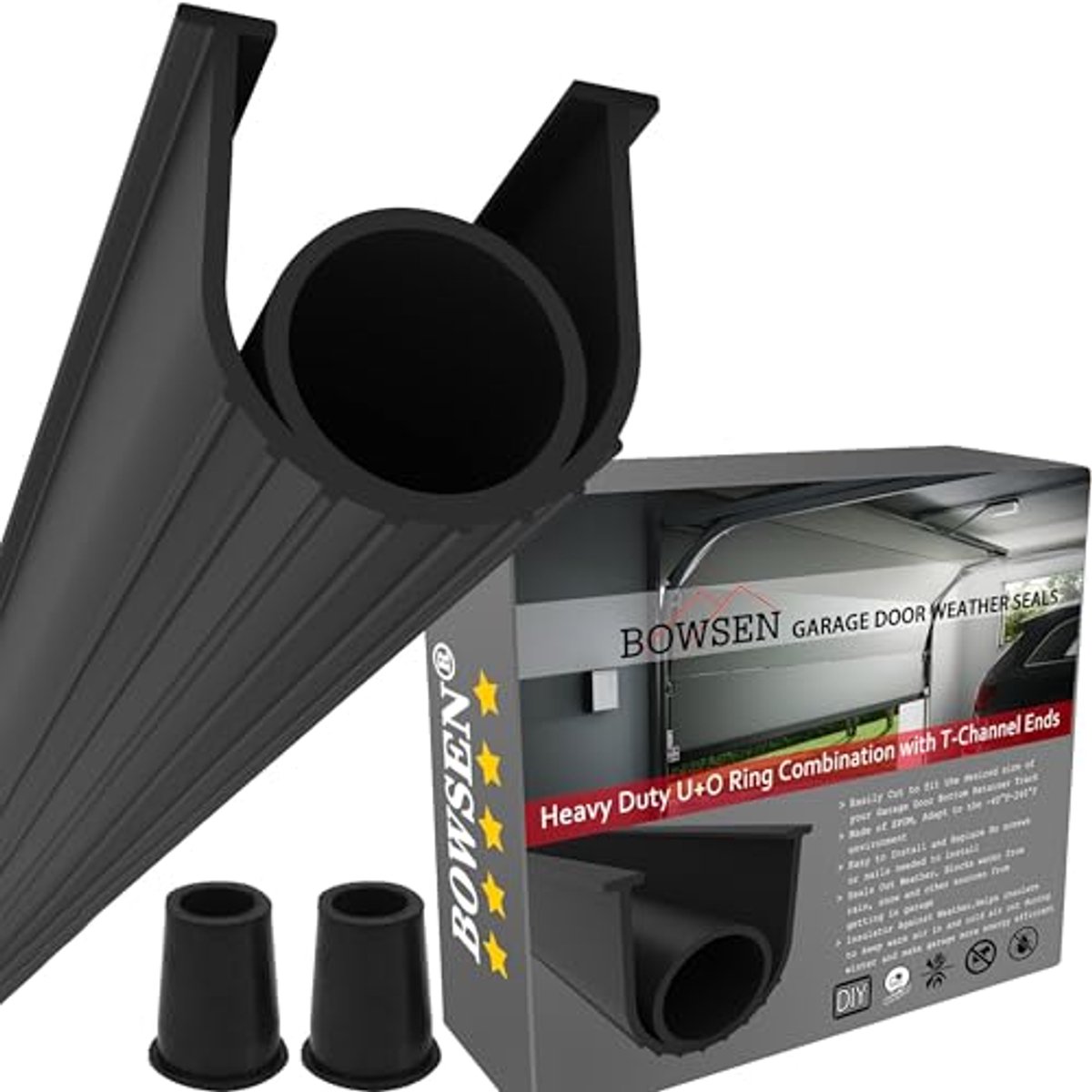 Weerbestendige Garagedeur Afdichting - 1/4 inch T-Uiteinde, 3 m Lang
