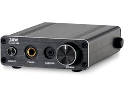 Mini Hifi Versterker 2x15 Watt - Ultracompacte Stereo Versterker met Jack en Cinch-ingang