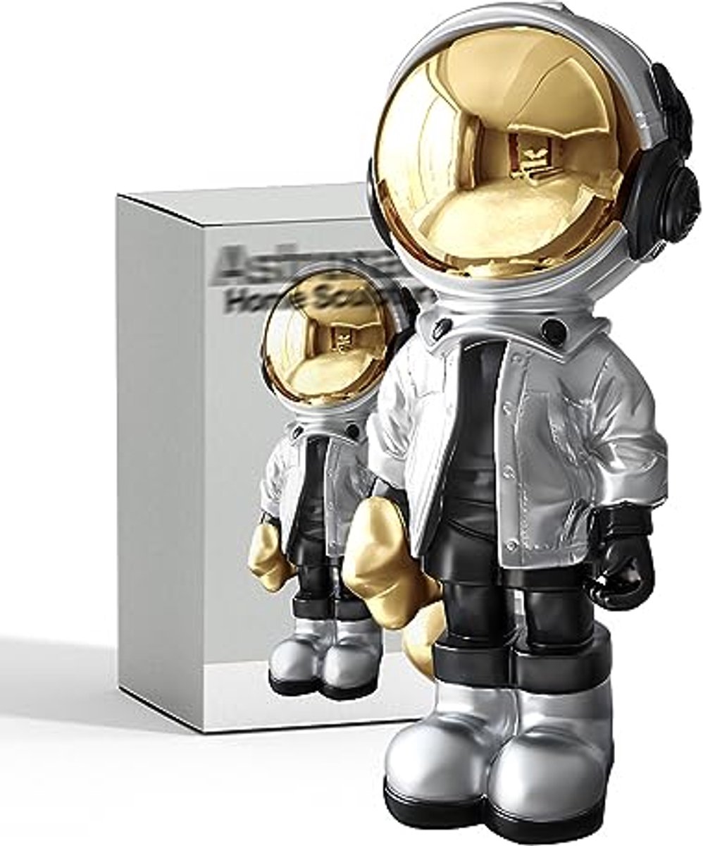 Astronaut standbeeld ruimtevaarder sculptuur kunst beeldje ornament voor kamerdecoratie en bureau-accessoires