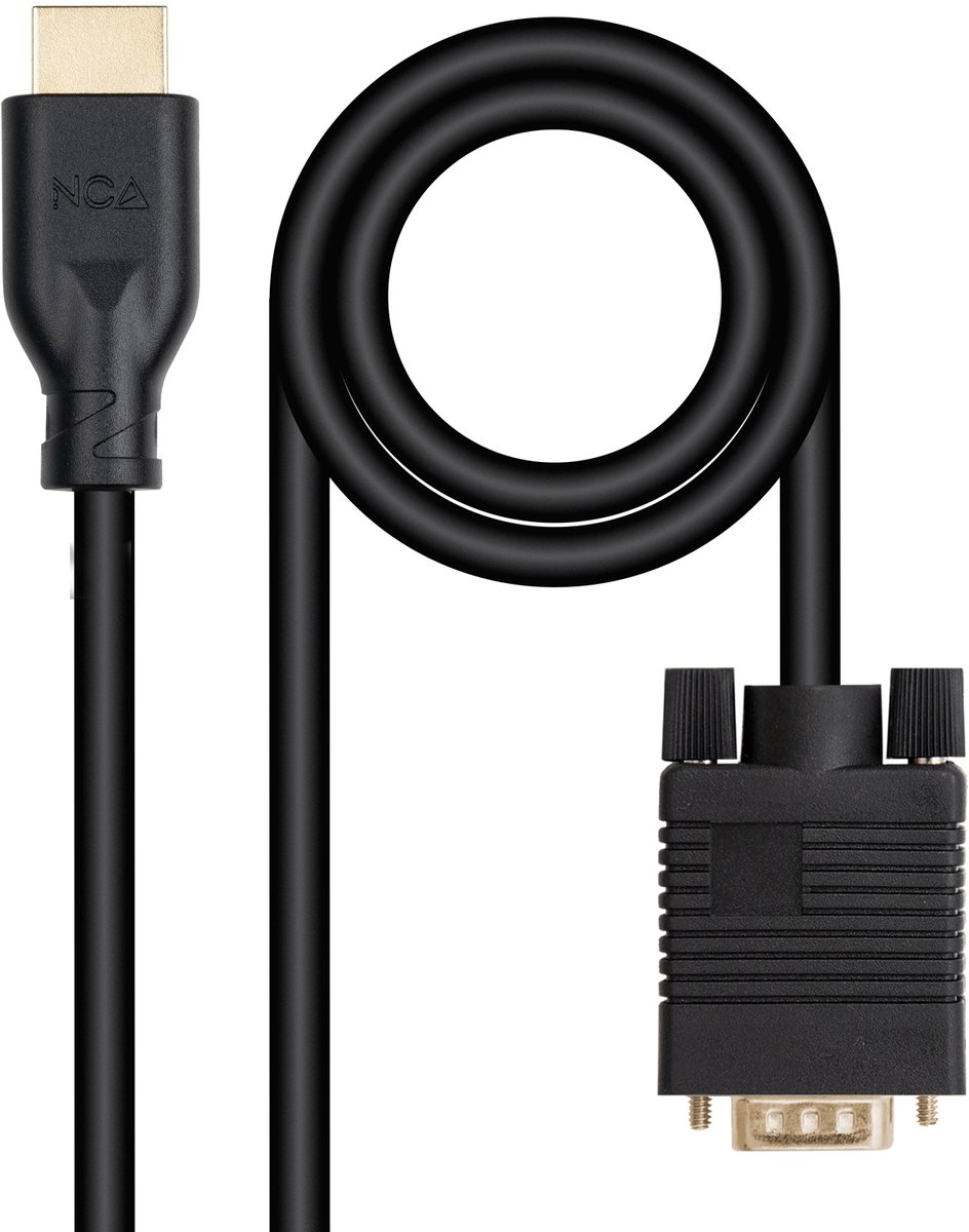 Nanocable 10.15.4602 video kabel adapter 1,8 m VGA (D-Sub) HDMI Zwart