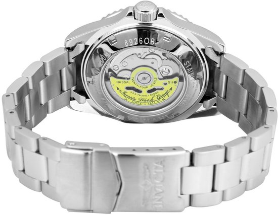 Invicta Pro Diver 8926OB Heren Horloge - Waterdicht - Analoog - Automatisch Uurwerk - Roestvrij Staal met Zwarte Wijzerplaat - 40mm