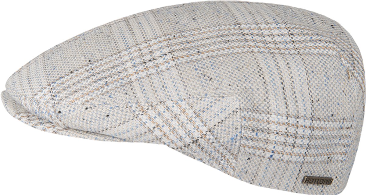 Carron - Katoenen flat cap - Licht grijs