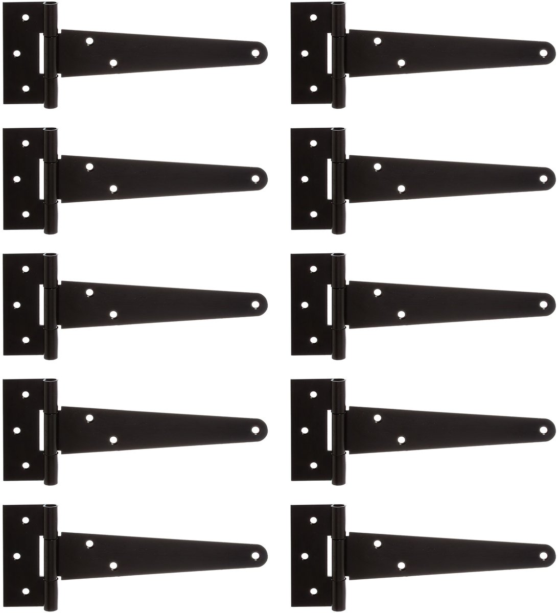Alberts 864118 Doosscharnier | met losse pin | zwarte dompellak | scharnier: 198 mm | scharnier: 40 mm | Set van 10