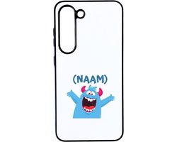 Hacebo® - Blauwe monster telefoonhoesje - Monster - kinderen - telefoonhoesjes - leuk cadeau voor mijn kind - verjaardagscadeau - kado - gift - vriendelijke monster - hoesje geschikt voor Samsung Galaxy S23