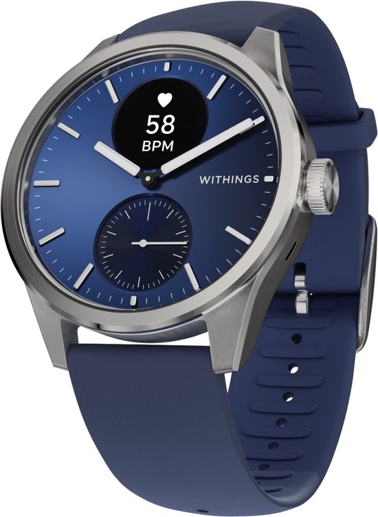 Withings ScanWatch 2 - 42mm - Hybride Smartwatch - Midnight Blauw