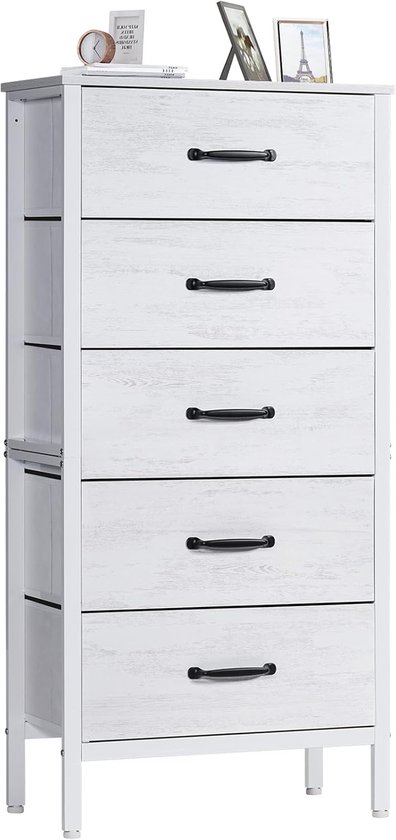 vidaXL Opbergkast met 3 weefmanden hout wit vidaXL Opbergkast met 3 weefmanden hout wit