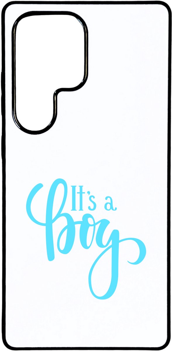Hacebo® - It's a Boy telefoonhoesje - baby's - telefoonhoesjes - Jongetje geboorte cadeau - Geboorte jongen cadeau - it's a boy kraam cadeau - Cadeau pakket - babyshower - baby - cadeau - hoesje geschikt voor Samsung Galaxy S25 Ultra