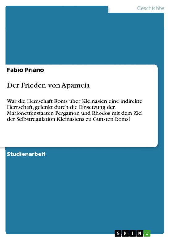 Der Frieden von Apameia - cover