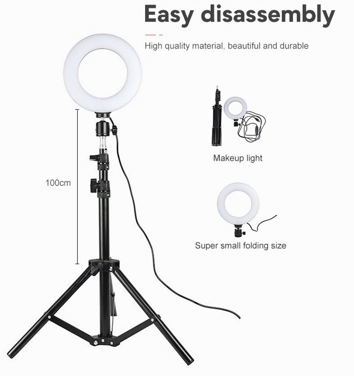 Inf Draaibare lichtring met voet, LED, 20 cm thumbnail 4